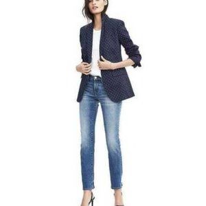 *sold* BANANA REPUBLIC Navy Polka Dot Academia Blazer NWT